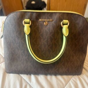 Michael Kors Brown and Green Women's Bag Straps Included